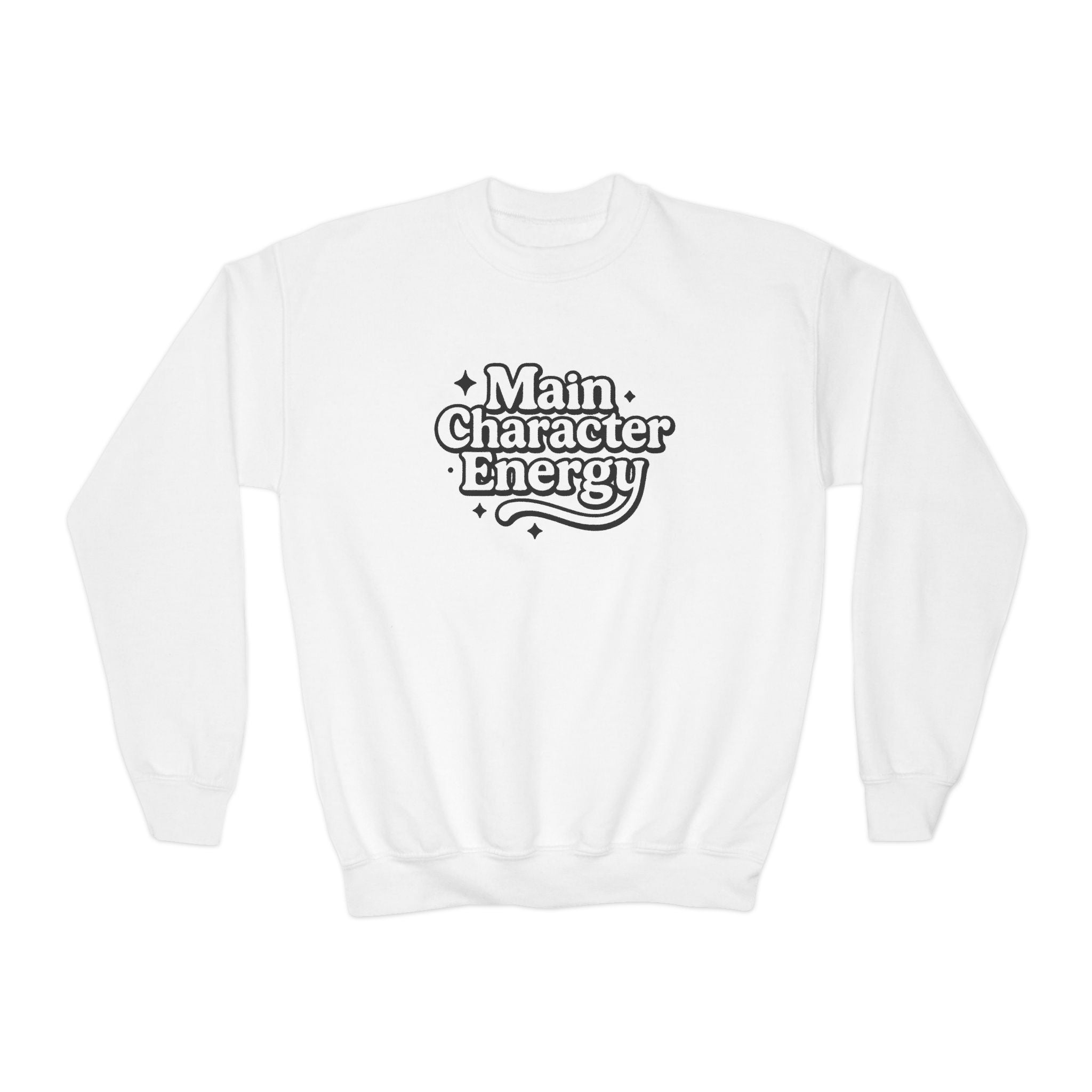 Main Character Energy Kids Sweatshirt