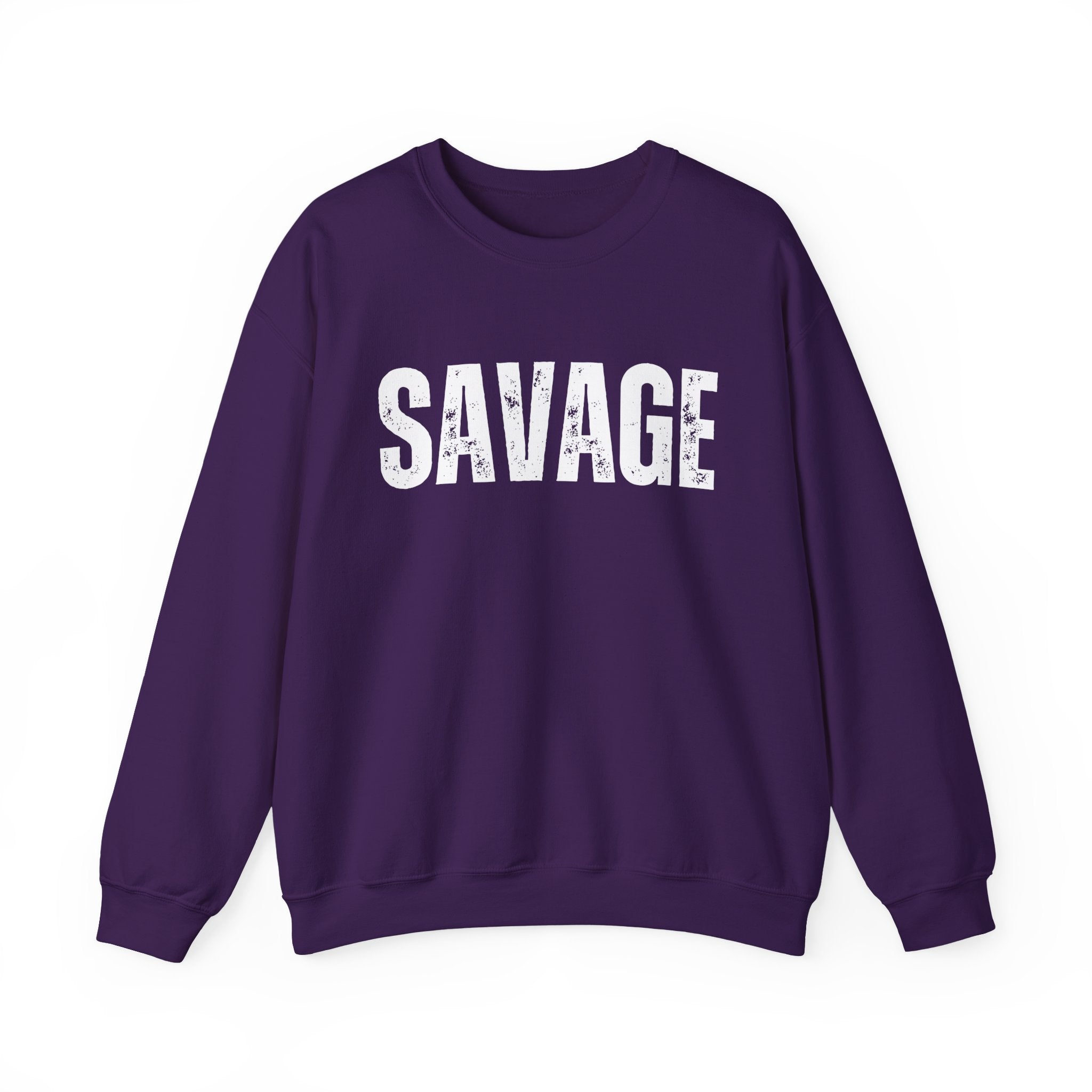 Savage Grunge Sweatshirt, Trendy Crewneck, Unisex Pullover, Cool Streetwear, Edgy Long Sleeve Top
