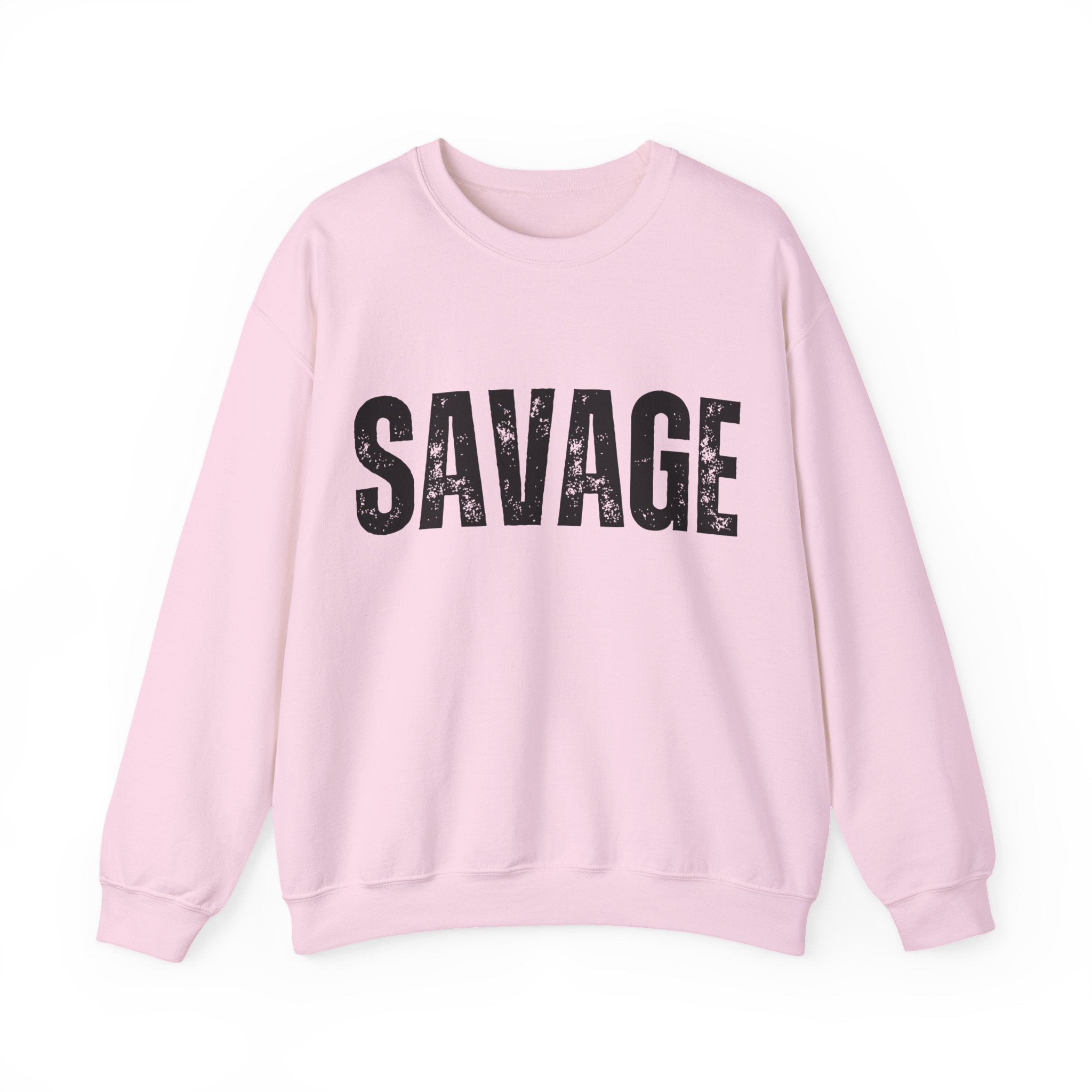 Savage Grunge Sweatshirt, Trendy Crewneck, Unisex Pullover, Cool Streetwear, Edgy Long Sleeve Top