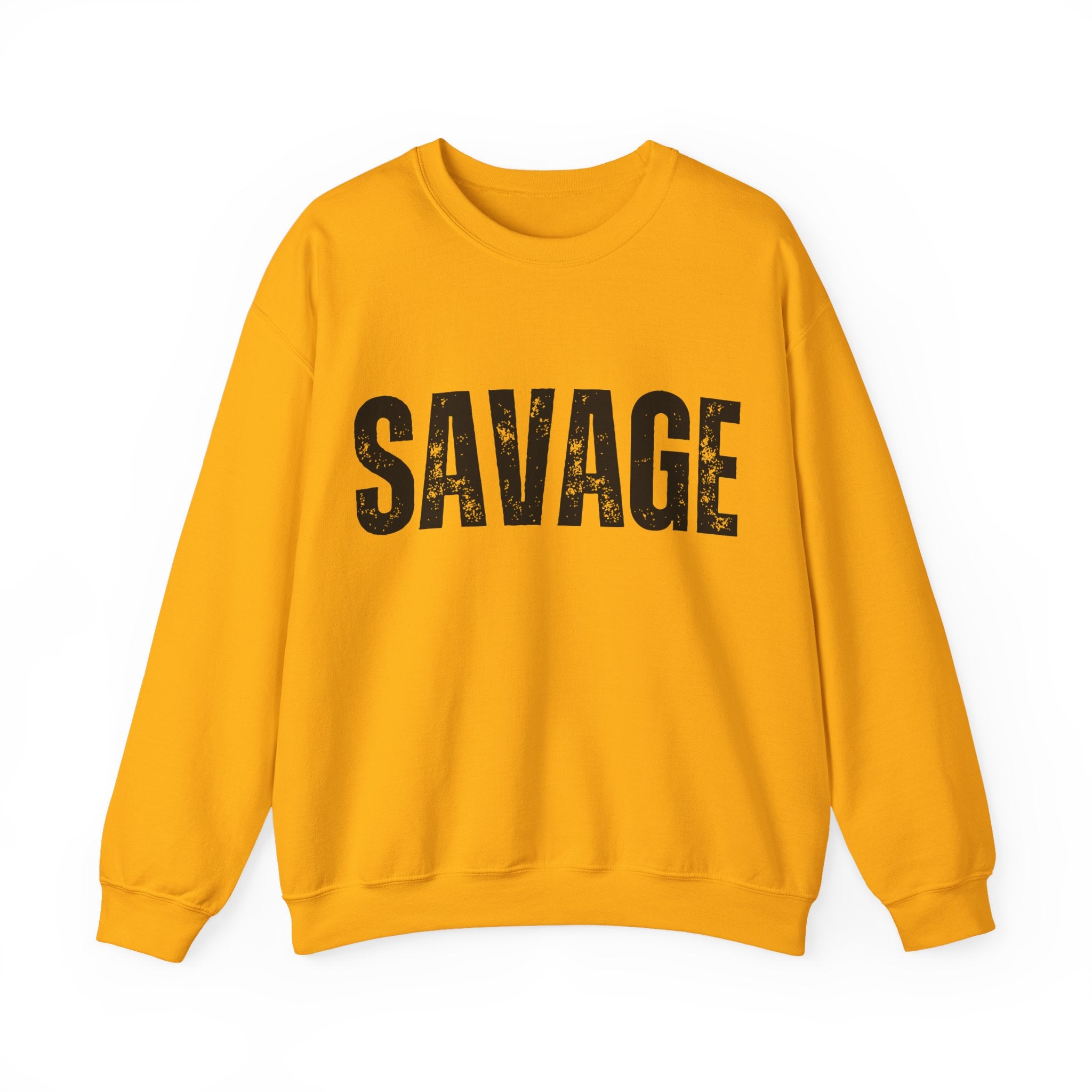 Savage Grunge Sweatshirt, Trendy Crewneck, Unisex Pullover, Cool Streetwear, Edgy Long Sleeve Top
