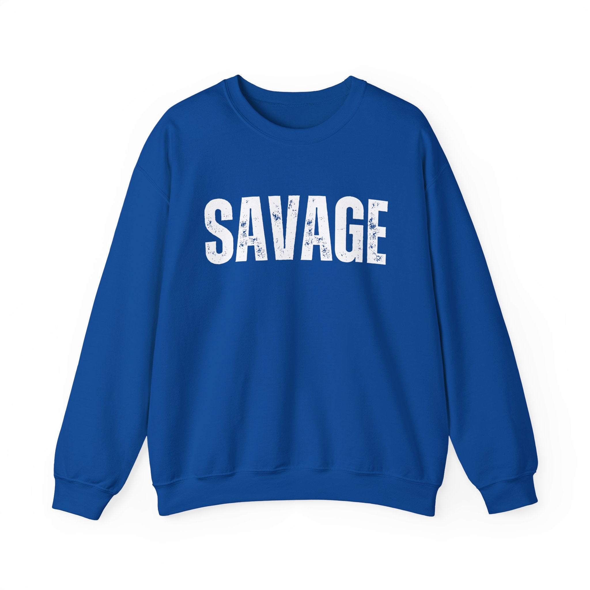 Savage Grunge Sweatshirt, Trendy Crewneck, Unisex Pullover, Cool Streetwear, Edgy Long Sleeve Top