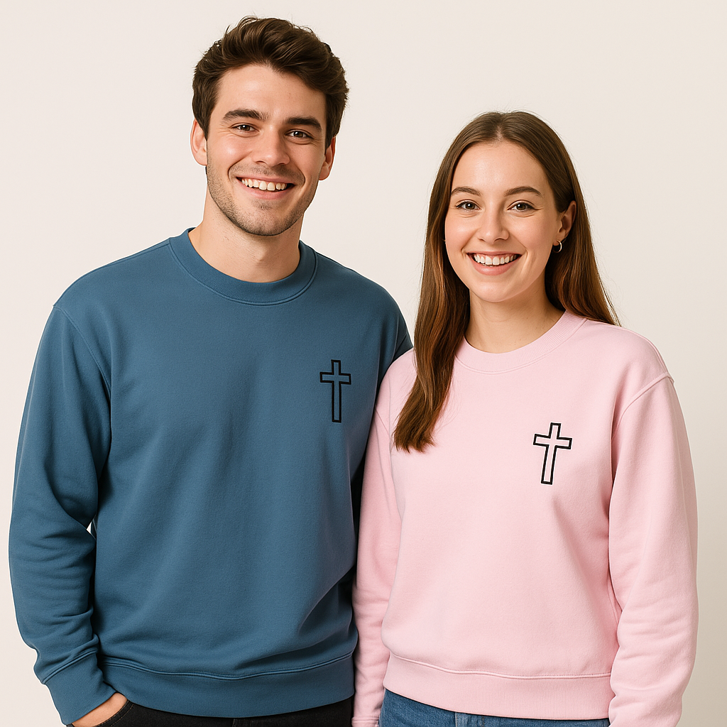 Embroidered Cross Sweatshirt