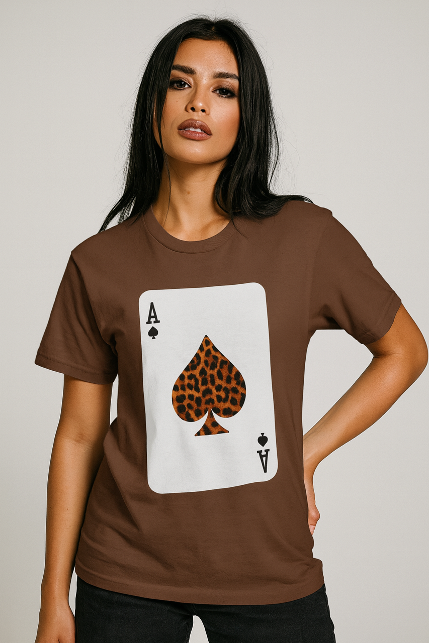 Playing Card Leopard Ace Tee