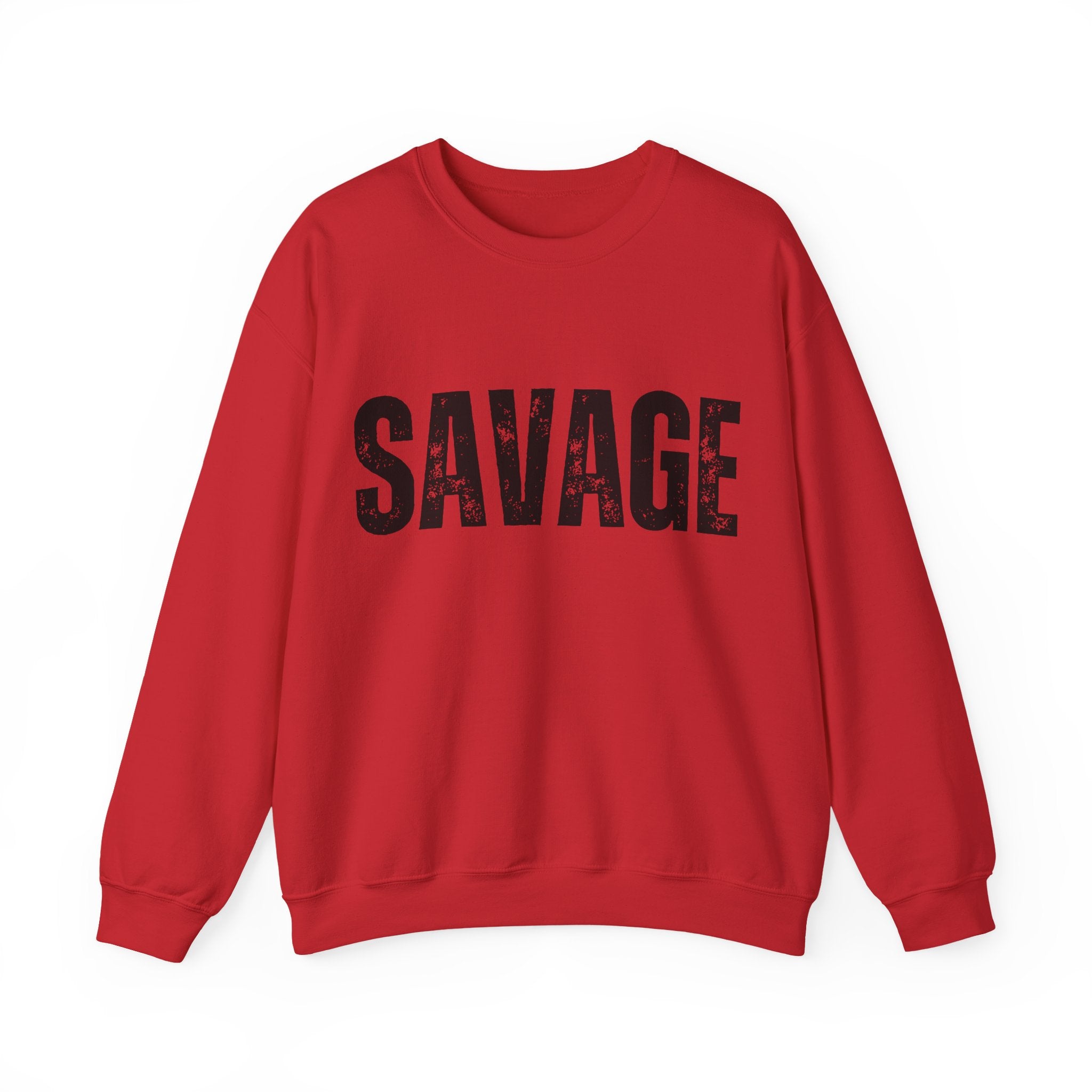 Savage Grunge Sweatshirt, Trendy Crewneck, Unisex Pullover, Cool Streetwear, Edgy Long Sleeve Top