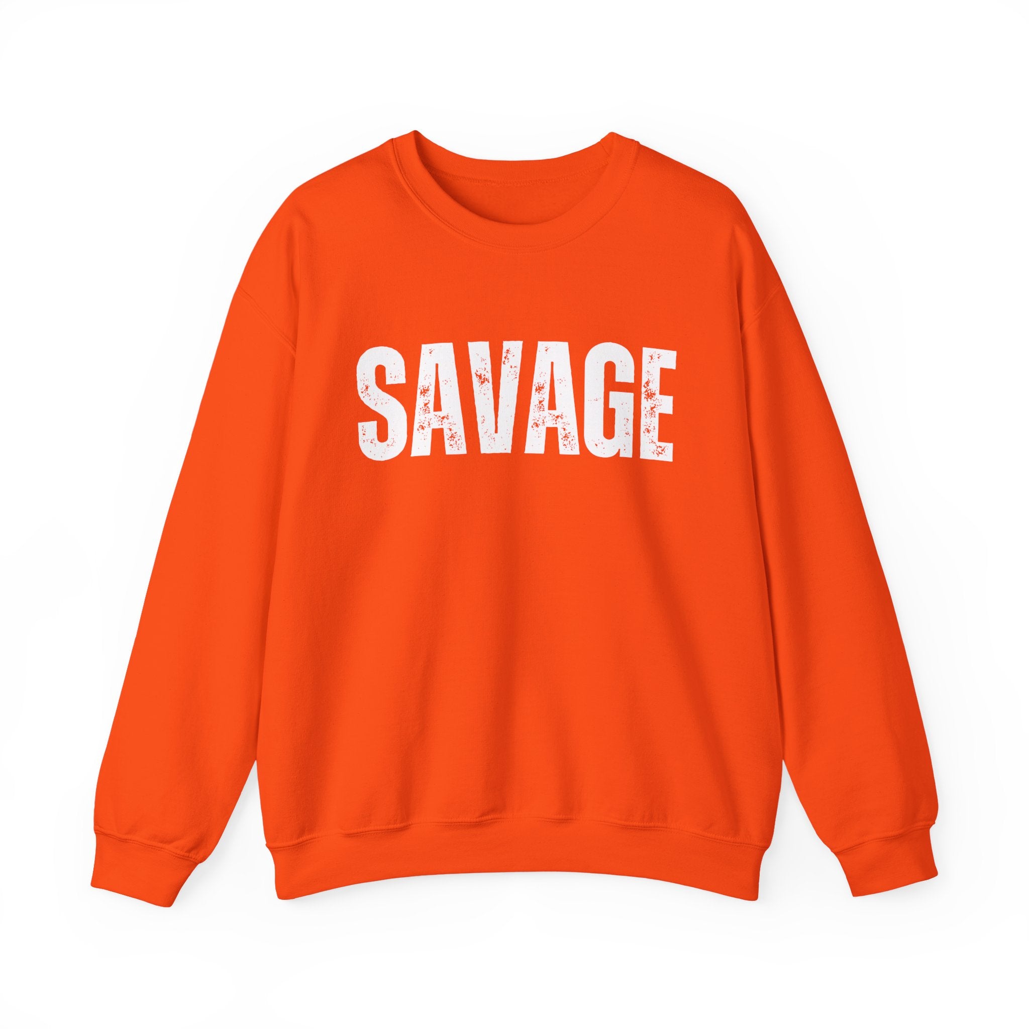 Savage Grunge Sweatshirt, Trendy Crewneck, Unisex Pullover, Cool Streetwear, Edgy Long Sleeve Top