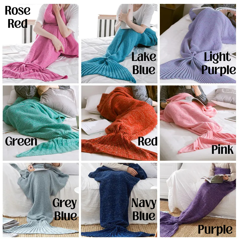Mermaid Tail - Super Soft Knitted Crochet Blanket